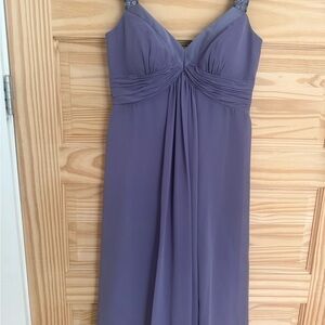 Elegant Purple Sleeveless Dress